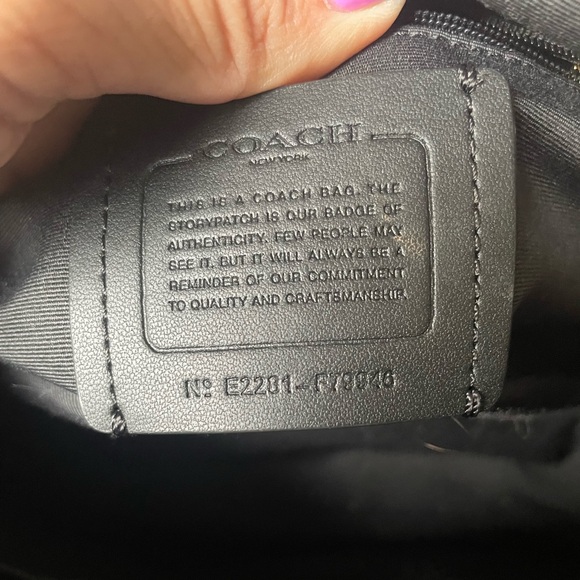 Coach Black Medium Rowen with Gold Accents - Picture 6 of 7